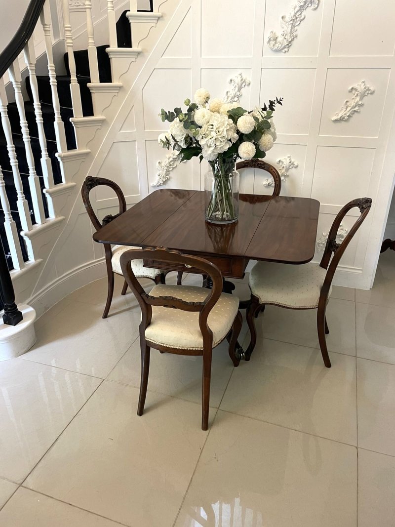 Antique Regency Mahogany 4 seater Dining/Pembroke Table - Image 2